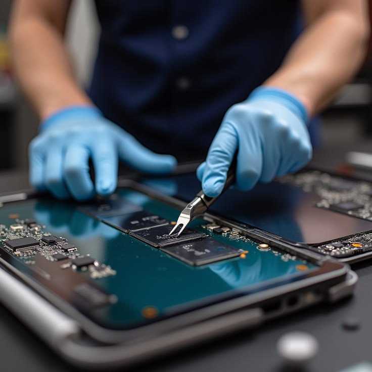 Technician working